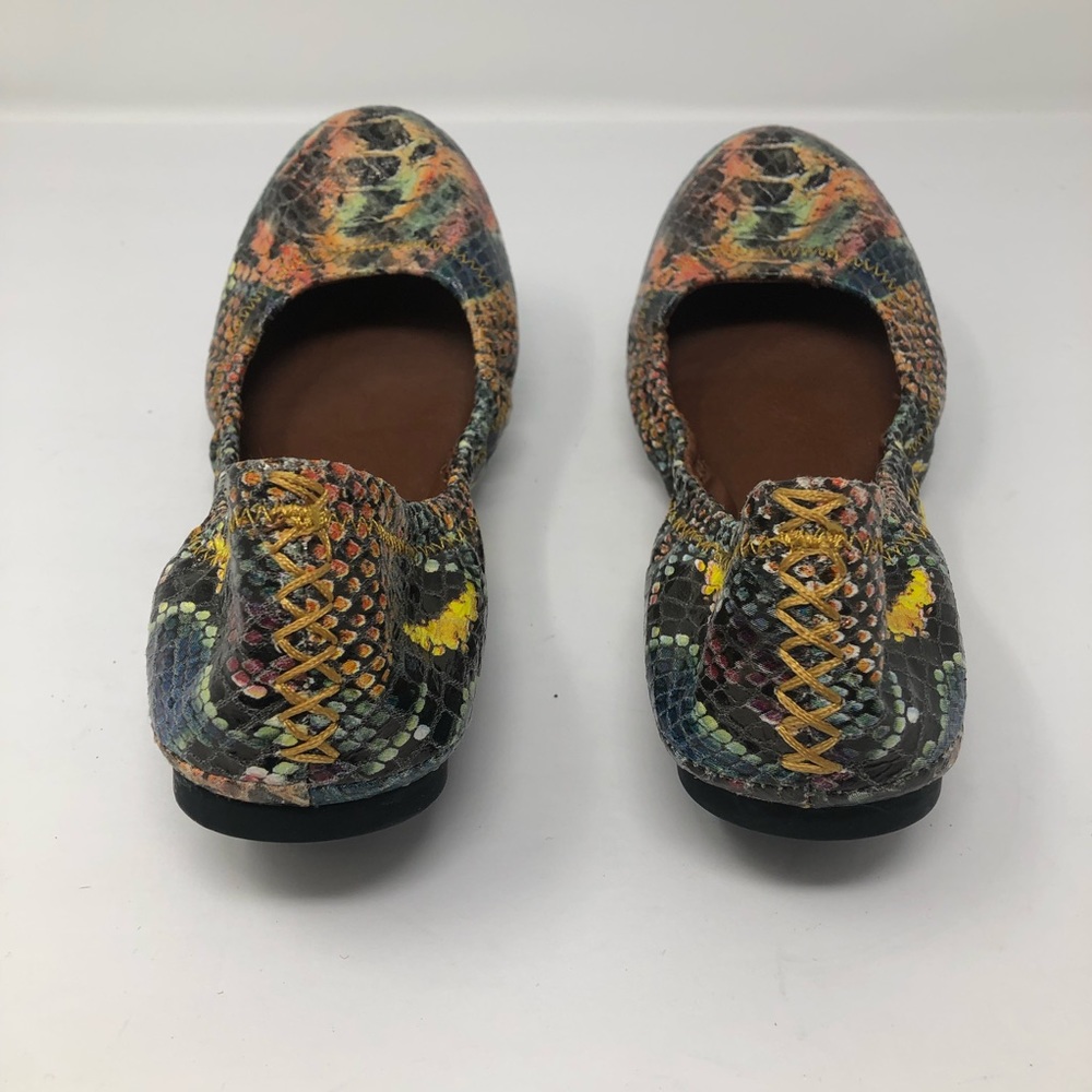 Lucky Brand Python Multi Color Print Flat Size 7.5 - image 2